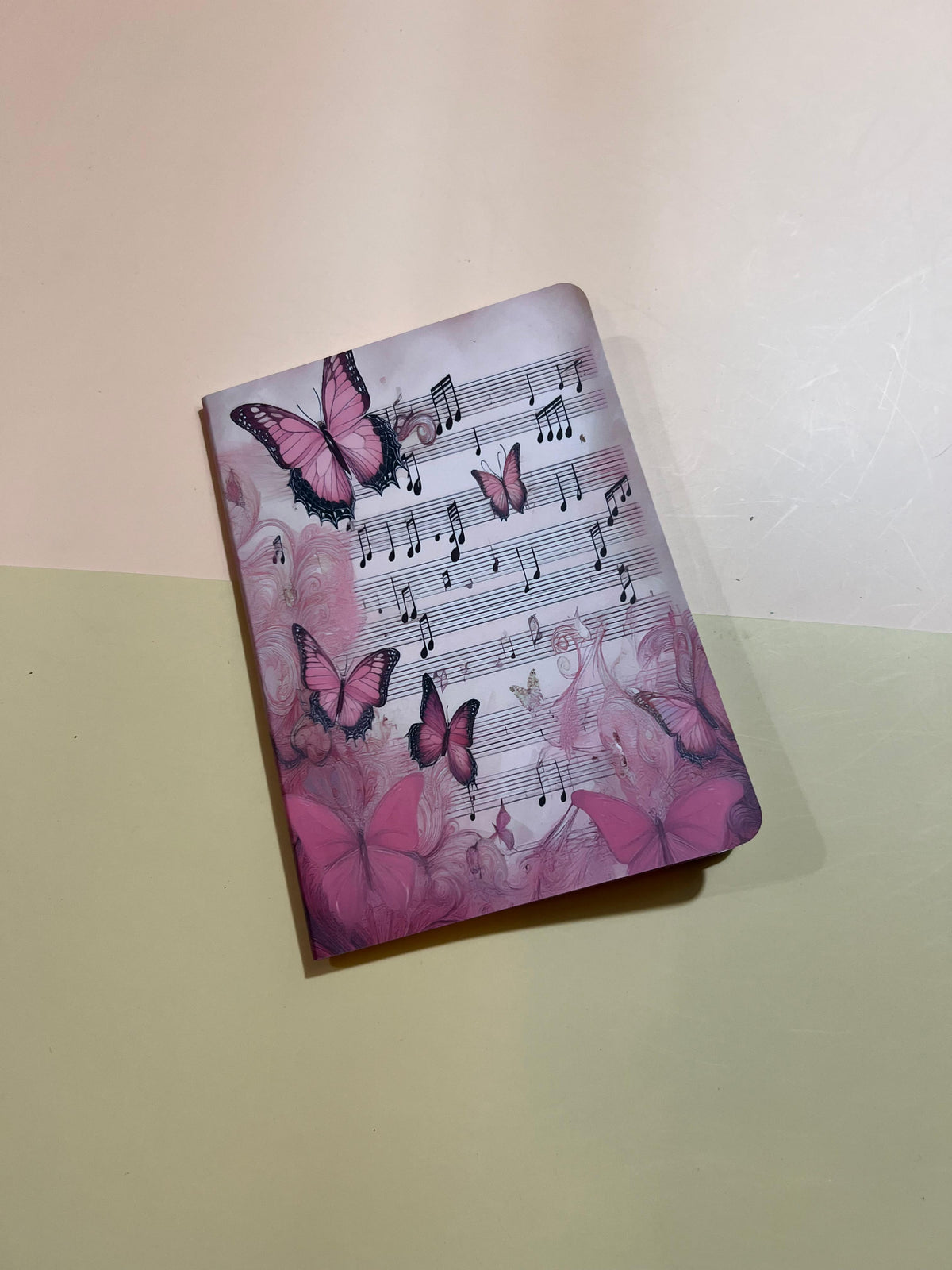 Libreta Música en rosa