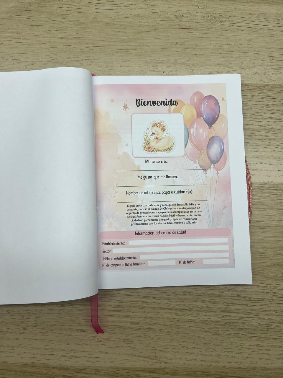 Carnet pedíatrico niña