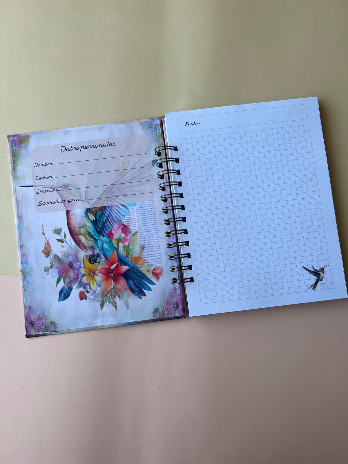 Cuaderno vintage Colibrí Collage
