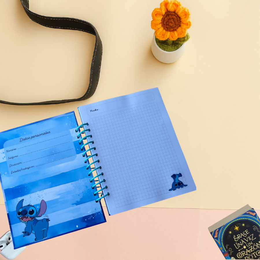 Cuaderno Stitch Blue smiles
