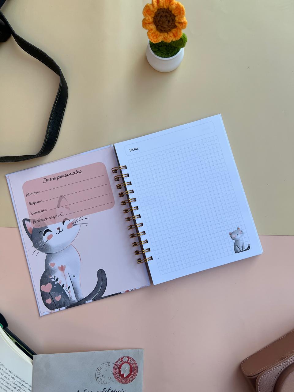 Cuaderno vintage Gatito