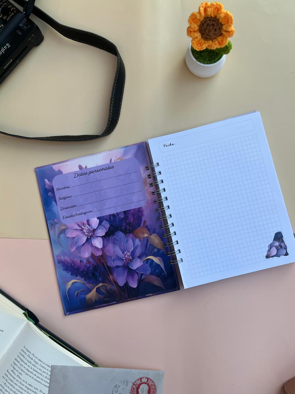 Cuaderno vintage Lavanda