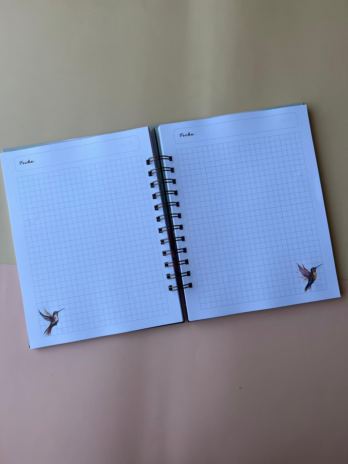 Cuaderno vintage Colibrí y Flores