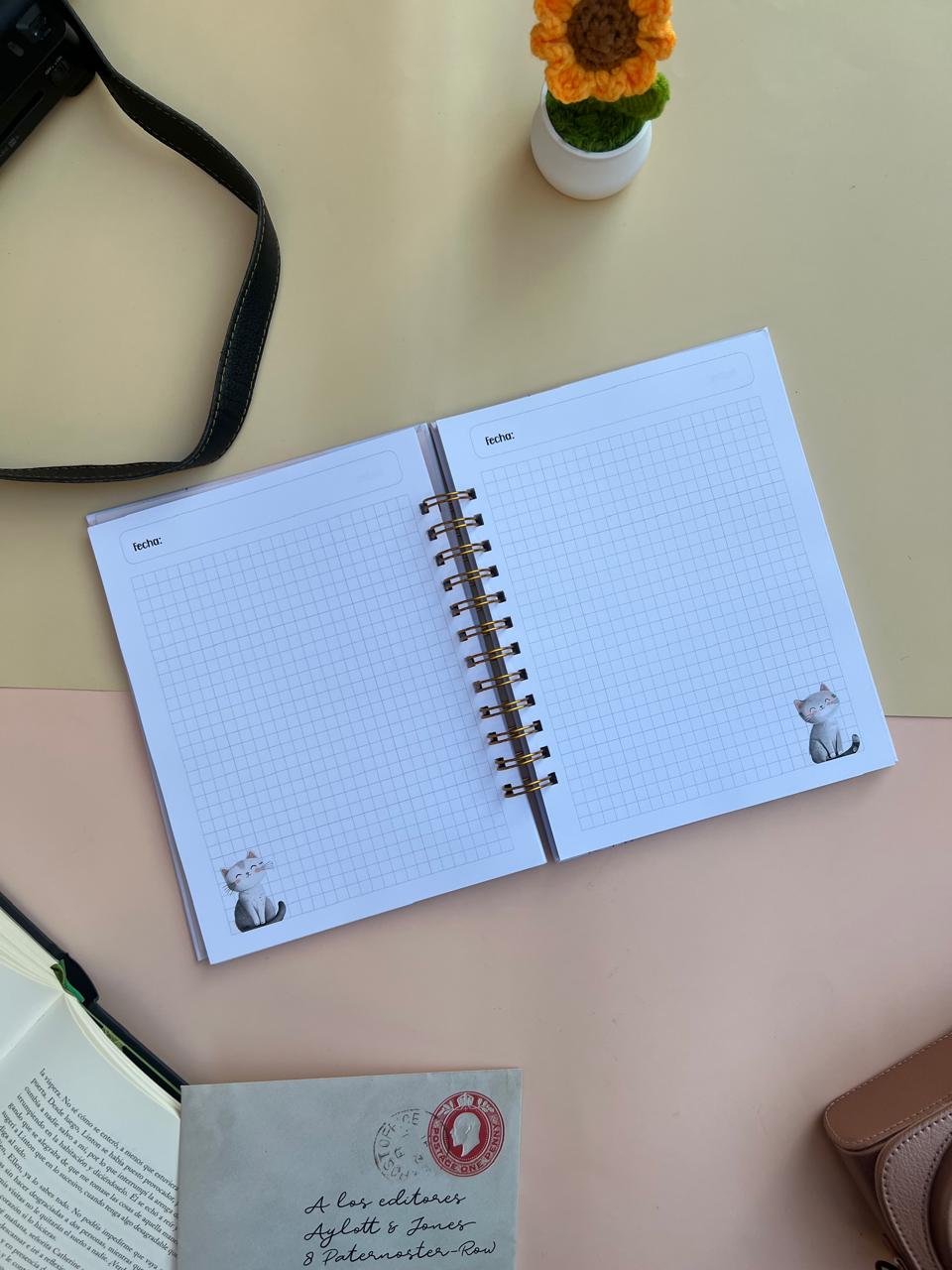 Cuaderno vintage Gatito