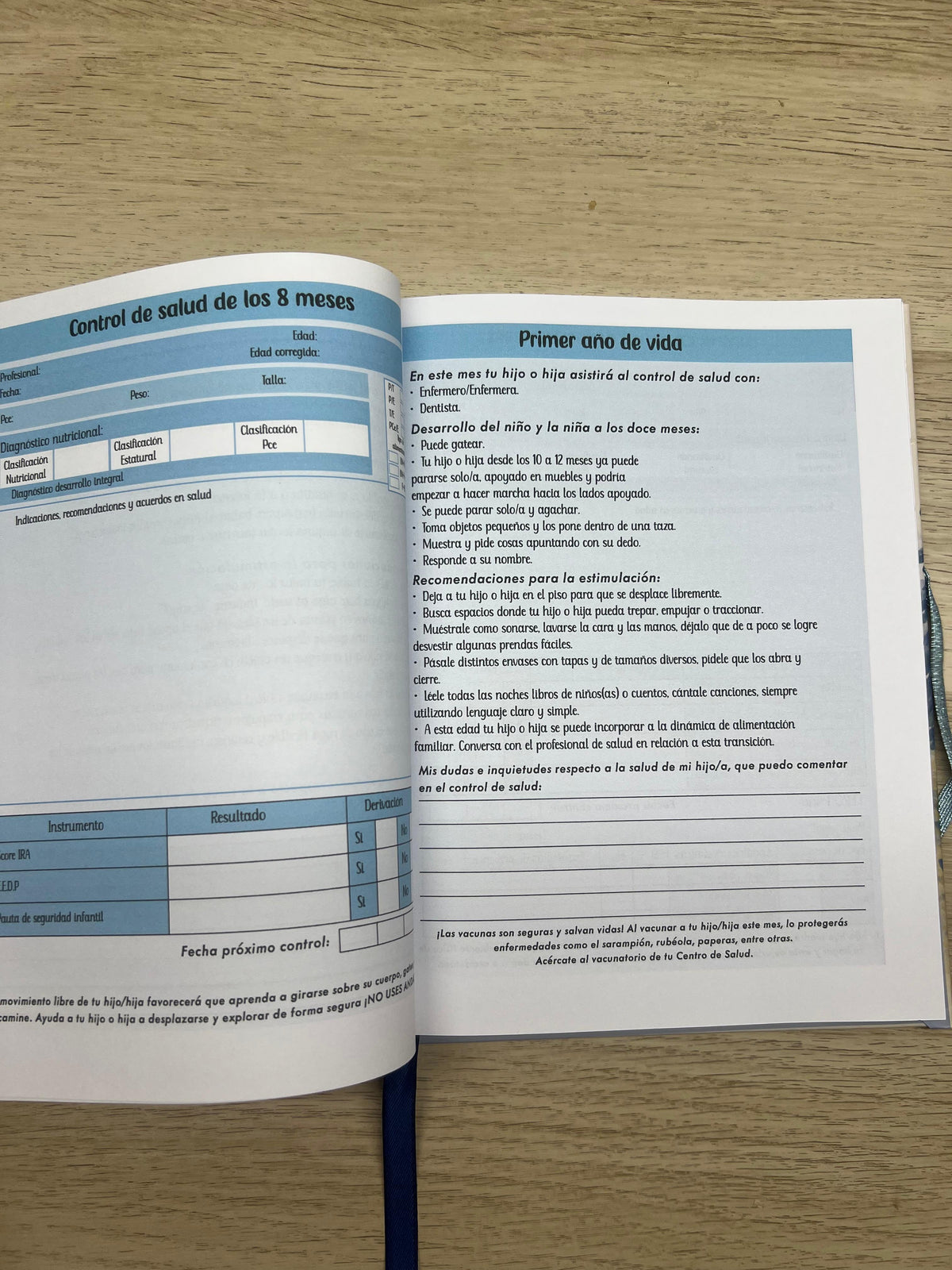 Carnet pedíatrico niño