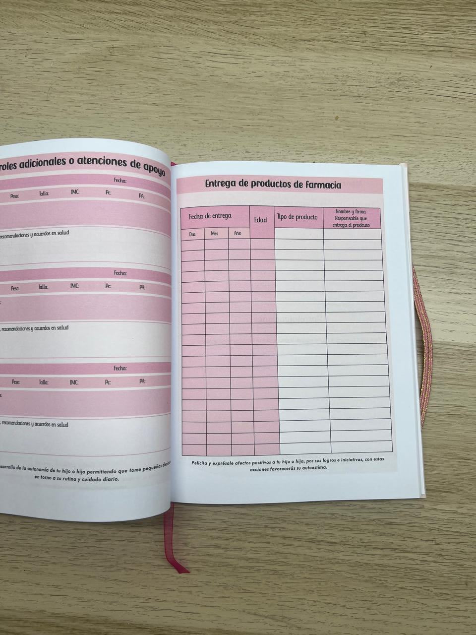 Carnet pedíatrico niña