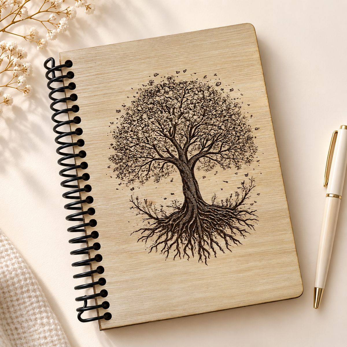 Libreta Madera Árbol de la vida