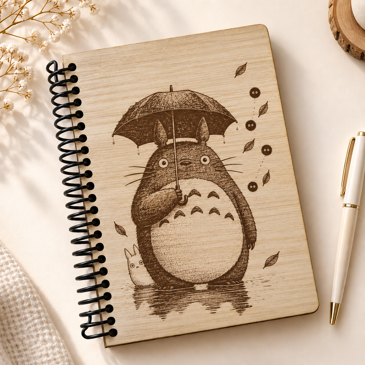 Libreta Madera Totoro