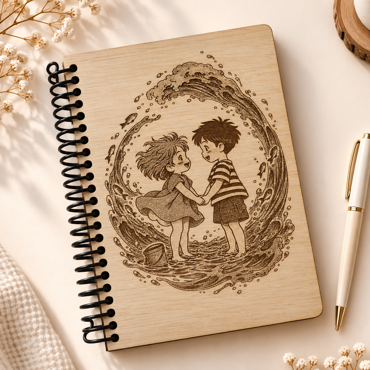 Libreta Madera Ponyo