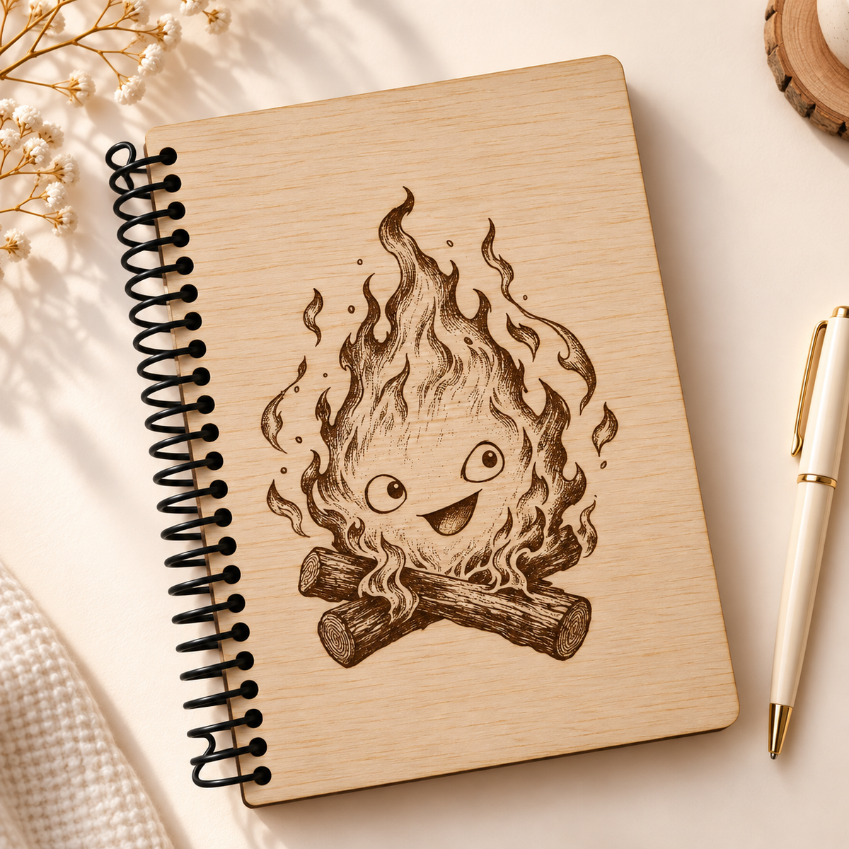 Libreta Madera Calcifer